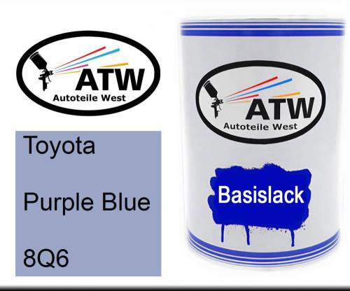 Toyota, Purple Blue, 8Q6: 500ml Lackdose, von ATW Autoteile West.